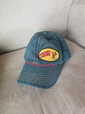 VTG Disney Mickey Mouse Blue and Red Denim Youth Cap
